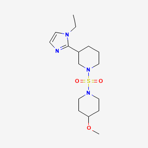 3-(1-ethyl-1H-imidazol-2-yl)-1-[(4-methoxy-1-piperidinyl)sulfonyl]piperidine