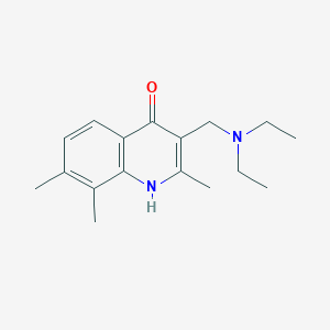 3-[(diethylamino)methyl]-2,7,8-trimethyl-4-quinolinol