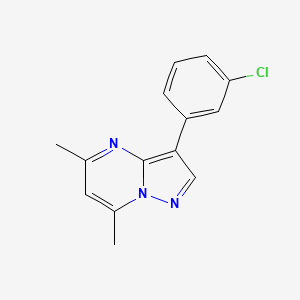 molecular formula C14H12ClN3 B5512461 3-(3-chlorophenyl)-5,7-dimethylpyrazolo[1,5-a]pyrimidine 