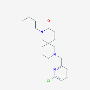 8-[(6-chloro-2-pyridinyl)methyl]-2-(3-methylbutyl)-2,8-diazaspiro[5.5]undecan-3-one