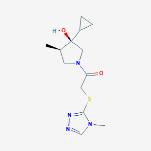 (3R*,4R*)-3-cyclopropyl-4-methyl-1-{[(4-methyl-4H-1,2,4-triazol-3-yl)thio]acetyl}pyrrolidin-3-ol
