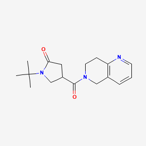 molecular formula C17H23N3O2 B5512476 1-tert-butyl-4-(7,8-dihydro-1,6-naphthyridin-6(5H)-ylcarbonyl)-2-pyrrolidinone 