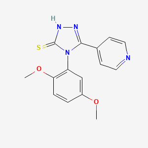 molecular formula C15H14N4O2S B5512480 4-(2,5-dimethoxyphenyl)-5-(4-pyridinyl)-4H-1,2,4-triazole-3-thiol 