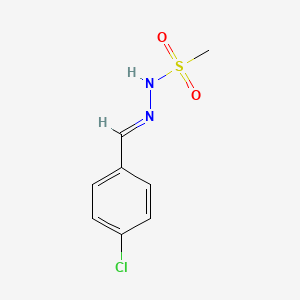 molecular formula C8H9ClN2O2S B5512493 N'-(4-氯苄叉)甲磺酰肼 