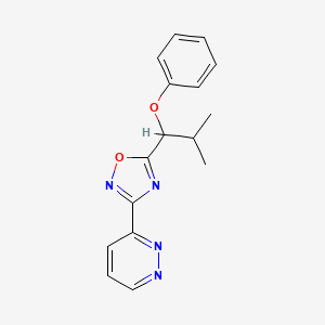 3-[5-(2-methyl-1-phenoxypropyl)-1,2,4-oxadiazol-3-yl]pyridazine