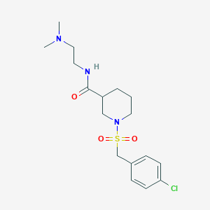 1-[(4-chlorobenzyl)sulfonyl]-N-[2-(dimethylamino)ethyl]-3-piperidinecarboxamide