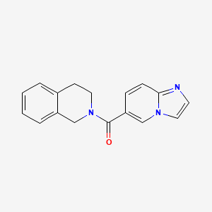 molecular formula C17H15N3O B5512541 2-(imidazo[1,2-a]pyridin-6-ylcarbonyl)-1,2,3,4-tetrahydroisoquinoline 