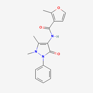 molecular formula C17H17N3O3 B5512544 N-(1,5-dimethyl-3-oxo-2-phenyl-2,3-dihydro-1H-pyrazol-4-yl)-2-methyl-3-furamide 