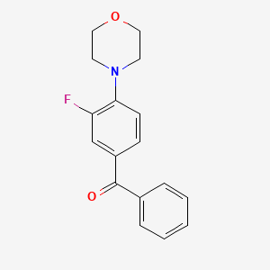 molecular formula C17H16FNO2 B5512550 3-氟-4-(4-吗啉基)苯基(苯基)甲酮 