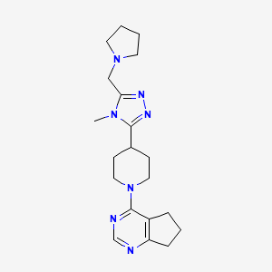 4-{4-[4-methyl-5-(pyrrolidin-1-ylmethyl)-4H-1,2,4-triazol-3-yl]piperidin-1-yl}-6,7-dihydro-5H-cyclopenta[d]pyrimidine