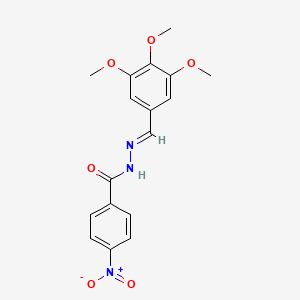 molecular formula C17H17N3O6 B5512567 4-nitro-N'-(3,4,5-trimethoxybenzylidene)benzohydrazide 