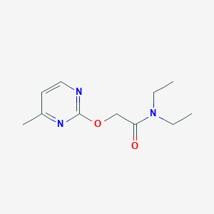 molecular formula C11H17N3O2 B5512575 N,N-diethyl-2-[(4-methyl-2-pyrimidinyl)oxy]acetamide 