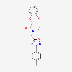 N-ethyl-2-(2-methoxyphenoxy)-N-{[3-(4-methylphenyl)-1,2,4-oxadiazol-5-yl]methyl}acetamide