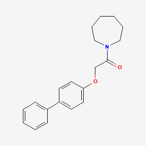 molecular formula C20H23NO2 B5512617 1-[(4-biphenylyloxy)acetyl]azepane 