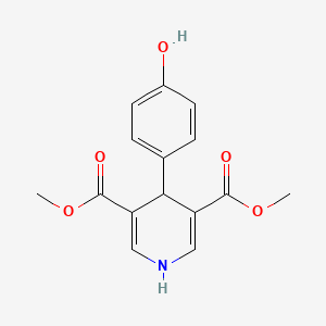 molecular formula C15H15NO5 B5512649 dimethyl 4-(4-hydroxyphenyl)-1,4-dihydro-3,5-pyridinedicarboxylate 