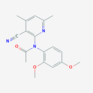 N-(3-cyano-4,6-dimethyl-2-pyridinyl)-N-(2,4-dimethoxyphenyl)acetamide