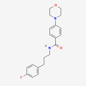 N-[3-(4-fluorophenyl)propyl]-4-(4-morpholinyl)benzamide