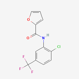 molecular formula C12H7ClF3NO2 B5512689 N-[2-氯-5-(三氟甲基)苯基]-2-呋喃酰胺 