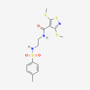 N-(2-{[(4-methylphenyl)sulfonyl]amino}ethyl)-3,5-bis(methylthio)-4-isothiazolecarboxamide