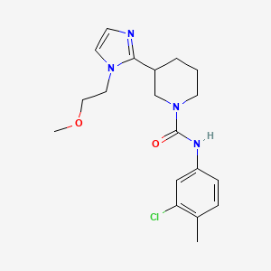 N-(3-chloro-4-methylphenyl)-3-[1-(2-methoxyethyl)-1H-imidazol-2-yl]-1-piperidinecarboxamide