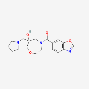 4-[(2-methyl-1,3-benzoxazol-6-yl)carbonyl]-6-(pyrrolidin-1-ylmethyl)-1,4-oxazepan-6-ol