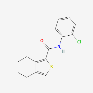 molecular formula C15H14ClNOS B5512801 N-(2-chlorophenyl)-4,5,6,7-tetrahydro-2-benzothiophene-1-carboxamide 