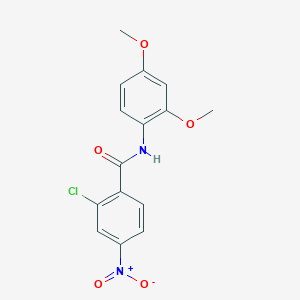 molecular formula C15H13ClN2O5 B5512826 2-chloro-N-(2,4-dimethoxyphenyl)-4-nitrobenzamide 