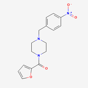 molecular formula C16H17N3O4 B5512833 1-(2-furoyl)-4-(4-nitrobenzyl)piperazine 