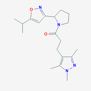 5-isopropyl-3-{1-[3-(1,3,5-trimethyl-1H-pyrazol-4-yl)propanoyl]-2-pyrrolidinyl}isoxazole