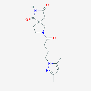 7-[4-(3,5-dimethyl-1H-pyrazol-1-yl)butanoyl]-2,7-diazaspiro[4.4]nonane-1,3-dione