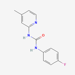 molecular formula C13H12FN3O B5512857 N-(4-氟苯基)-N'-(4-甲基-2-吡啶基)脲 