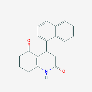 molecular formula C19H17NO2 B5512869 4-(1-萘基)-4,6,7,8-四氢-2,5(1H,3H)-喹啉二酮 