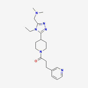 ({4-ethyl-5-[1-(3-pyridin-3-ylpropanoyl)piperidin-4-yl]-4H-1,2,4-triazol-3-yl}methyl)dimethylamine