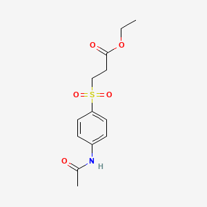 molecular formula C13H17NO5S B5512925 3-{[4-(乙酰氨基)苯基]磺酰基}丙酸乙酯 