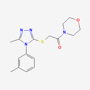 molecular formula C16H20N4O2S B5512949 4-({[5-methyl-4-(3-methylphenyl)-4H-1,2,4-triazol-3-yl]thio}acetyl)morpholine 