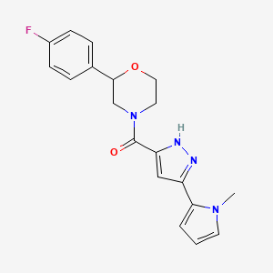 2-(4-fluorophenyl)-4-{[3-(1-methyl-1H-pyrrol-2-yl)-1H-pyrazol-5-yl]carbonyl}morpholine