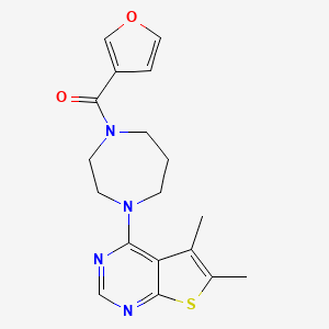 4-[4-(3-furoyl)-1,4-diazepan-1-yl]-5,6-dimethylthieno[2,3-d]pyrimidine