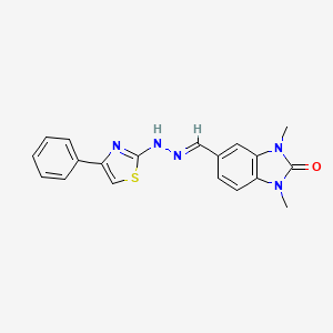 1,3-dimethyl-2-oxo-2,3-dihydro-1H-benzimidazole-5-carbaldehyde (4-phenyl-1,3-thiazol-2(3H)-ylidene)hydrazone
