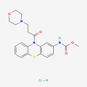 molecular formula C21H24ClN3O4S B5513030 methyl {10-[3-(4-morpholinyl)propanoyl]-10H-phenothiazin-2-yl}carbamate hydrochloride 