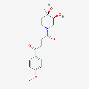 molecular formula C17H23NO5 B5513050 4-[(3S*,4S*)-3,4-二羟基-4-甲基哌啶-1-基]-1-(4-甲氧基苯基)-4-氧代丁-1-酮 