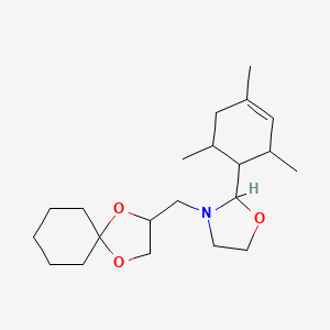 molecular formula C21H35NO3 B5513058 3-(1,4-dioxaspiro[4.5]dec-2-ylmethyl)-2-(2,4,6-trimethyl-3-cyclohexen-1-yl)-1,3-oxazolidine 