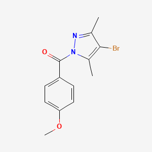 molecular formula C13H13BrN2O2 B5513079 4-bromo-1-(4-methoxybenzoyl)-3,5-dimethyl-1H-pyrazole 