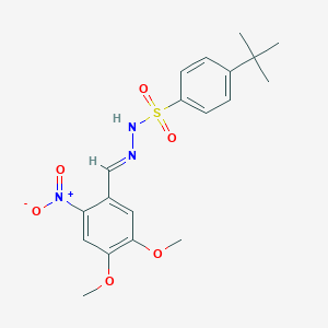 molecular formula C19H23N3O6S B5513092 4-tert-butyl-N'-(4,5-dimethoxy-2-nitrobenzylidene)benzenesulfonohydrazide 