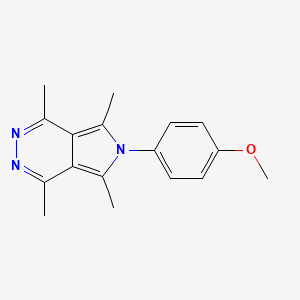 molecular formula C17H19N3O B5513103 6-(4-methoxyphenyl)-1,4,5,7-tetramethyl-6H-pyrrolo[3,4-d]pyridazine 