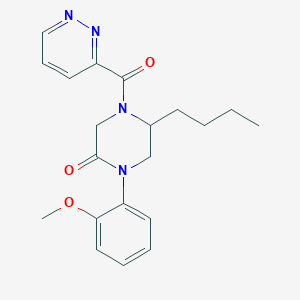 5-butyl-1-(2-methoxyphenyl)-4-(3-pyridazinylcarbonyl)-2-piperazinone