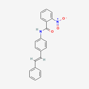 2-nitro-N-[4-(2-phenylvinyl)phenyl]benzamide