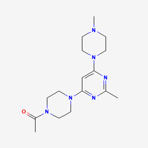 4-(4-acetyl-1-piperazinyl)-2-methyl-6-(4-methyl-1-piperazinyl)pyrimidine