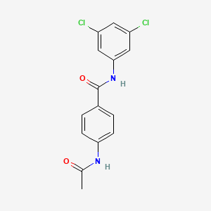 molecular formula C15H12Cl2N2O2 B5513143 4-(乙酰氨基)-N-(3,5-二氯苯基)苯甲酰胺 