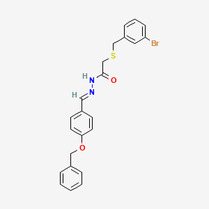 molecular formula C23H21BrN2O2S B5513174 N'-[4-(benzyloxy)benzylidene]-2-[(3-bromobenzyl)thio]acetohydrazide 
