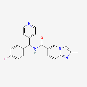 N-[(4-fluorophenyl)(pyridin-4-yl)methyl]-2-methylimidazo[1,2-a]pyridine-6-carboxamide